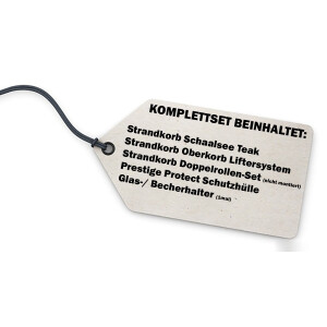 Strandkorb Komplettset: Schaalsee Teak - PE grau - Modell 506